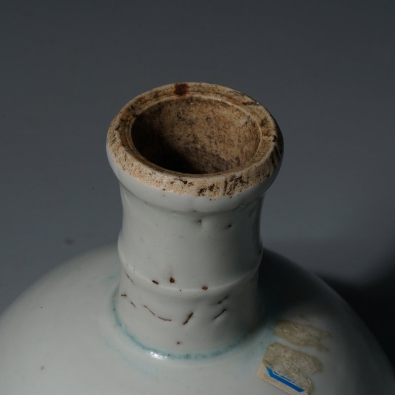 明 白釉模印缠枝莲纹高足碗 - 图8
