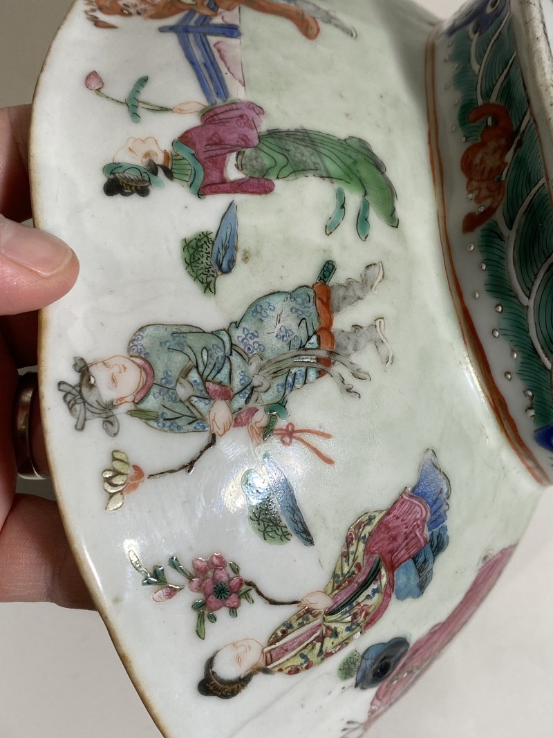 清道光 粉彩十二花神海棠碗 - 图9