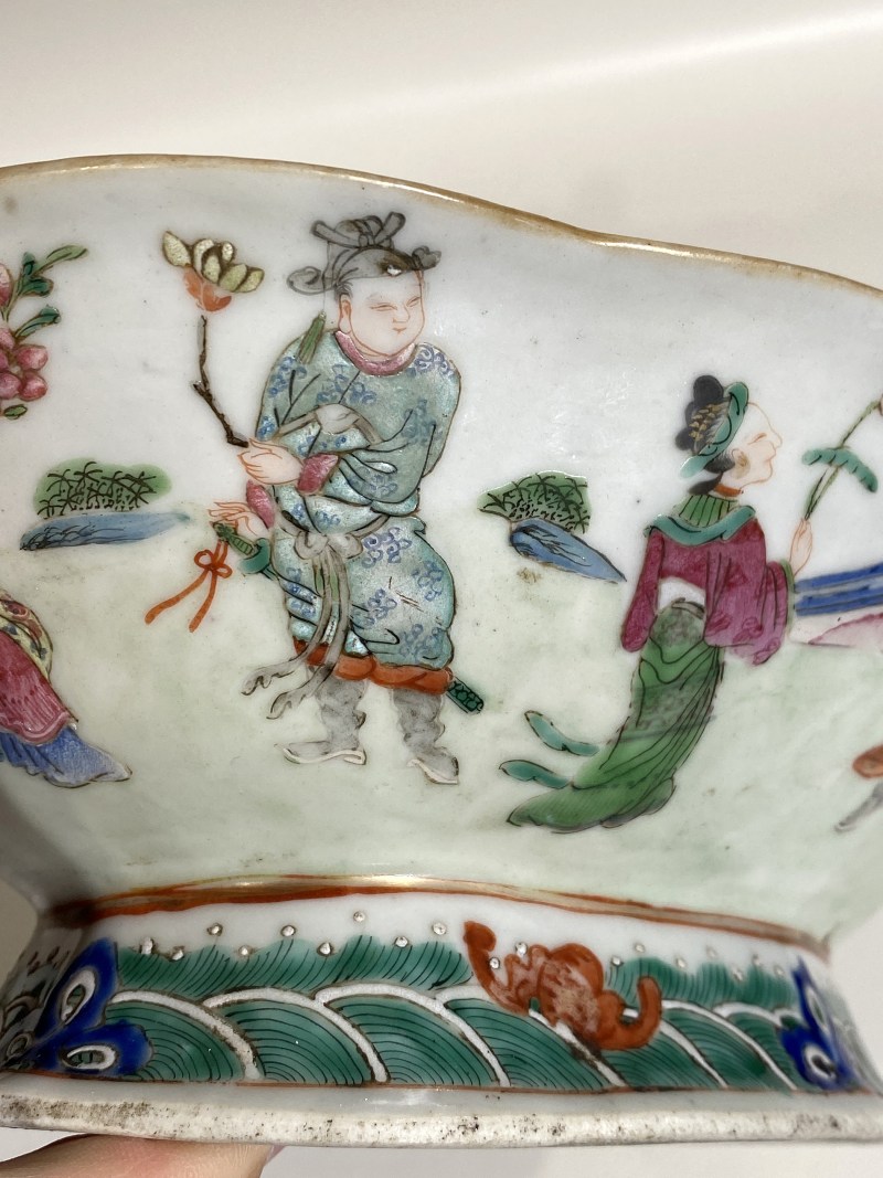 清道光 粉彩十二花神海棠碗 - 图11