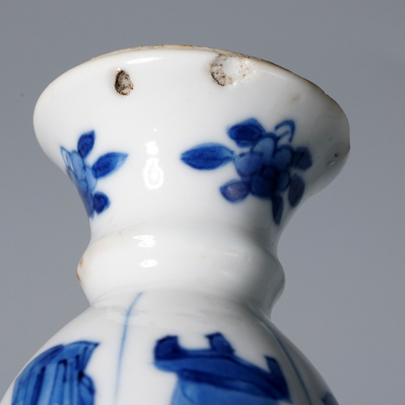 清康熙 青花四美图小瓶 - 图13