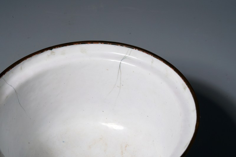 清乾隆 铜胎画珐琅云龙纹茶碗 - 图12