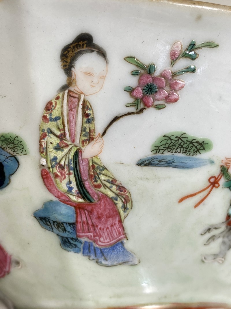 清道光 粉彩十二花神海棠碗 - 图16