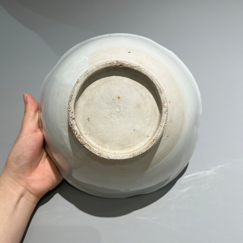 明代 白釉花口大碗 - 图7