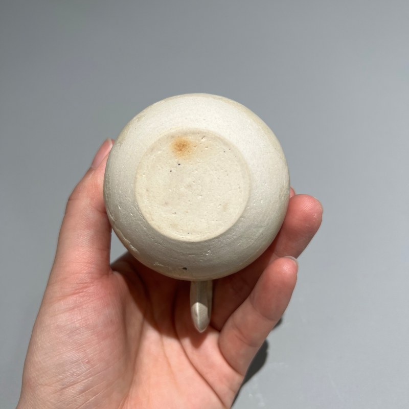 明代 白釉把杯 - 图8