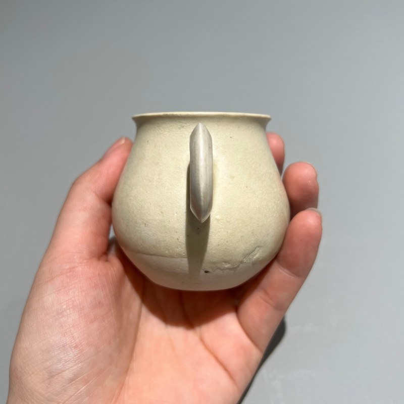 明代 白釉把杯 - 图10