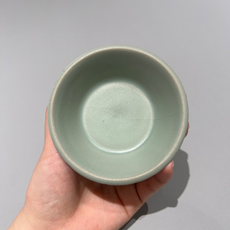 明代 龙泉窑粉青釉直边洗 - 图4