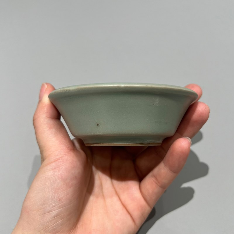 明代 龙泉窑粉青釉直边洗 - 图5
