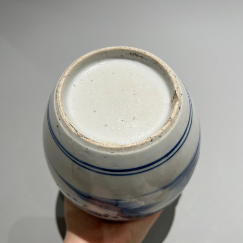 清代 青花山水罐 - 图10