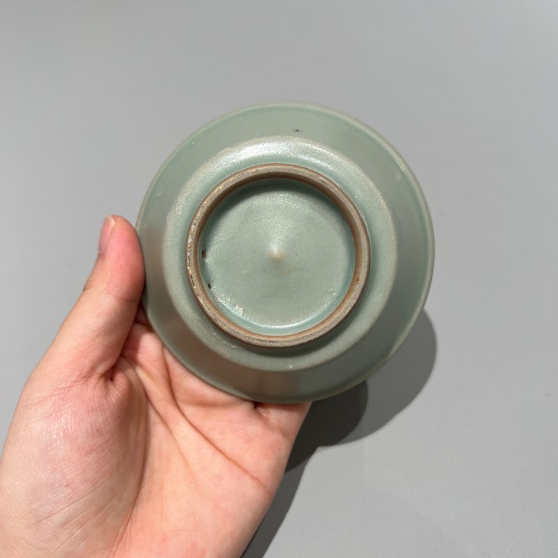 明代 龙泉窑粉青釉直边洗 - 图6