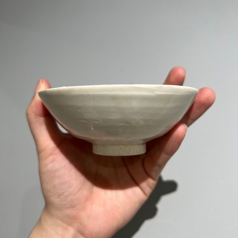 明代 白釉模印鹿文盏 - 图6