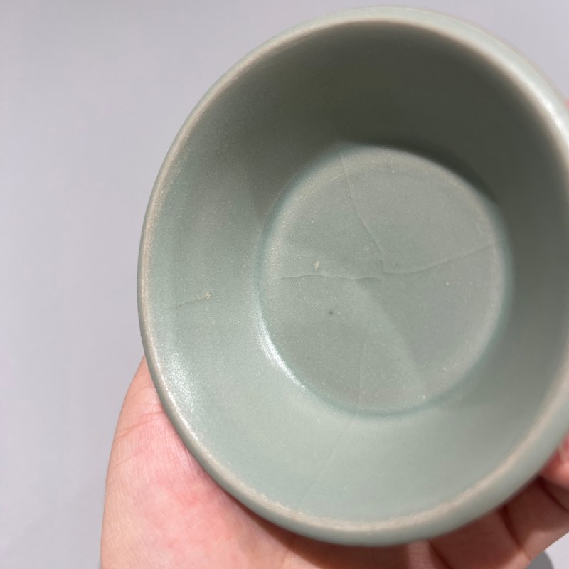 明代 龙泉窑粉青釉直边洗 - 图8