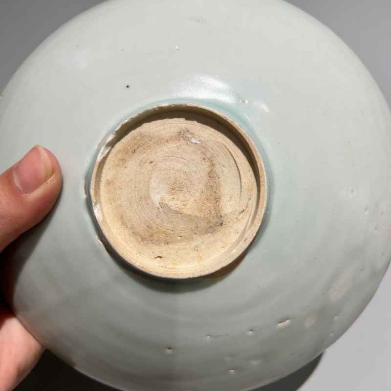 明代 卵白釉刻花盘 - 图8