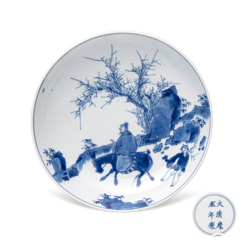 踏雪尋梅 | A pair of Chinese blue and white 'Ta Xue Xun Mei 踏雪尋梅' plates - 图3