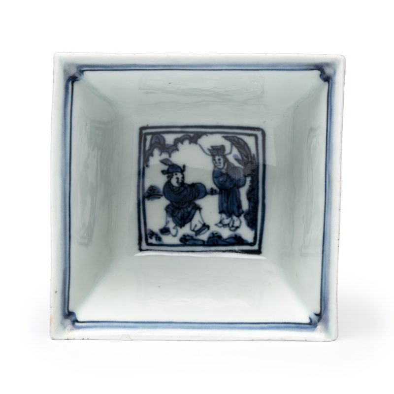 A Chinese blue and white square bowl with figural design - 图6
