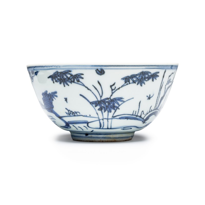 A Chinese blue and white 'Fishermen' bowl - 图2