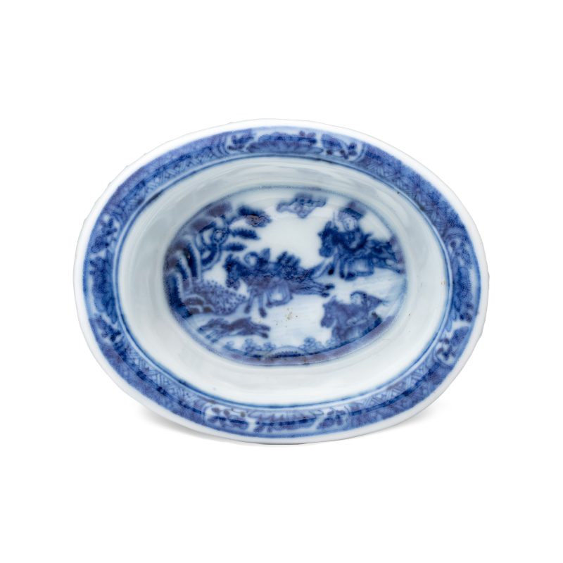 Three Chinese blue and white reticulated salts after European silver models - 图24