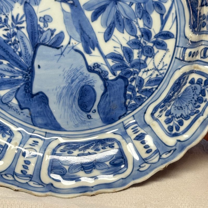 A Chinese blue and white 'Pair of Birds' plate - 图7