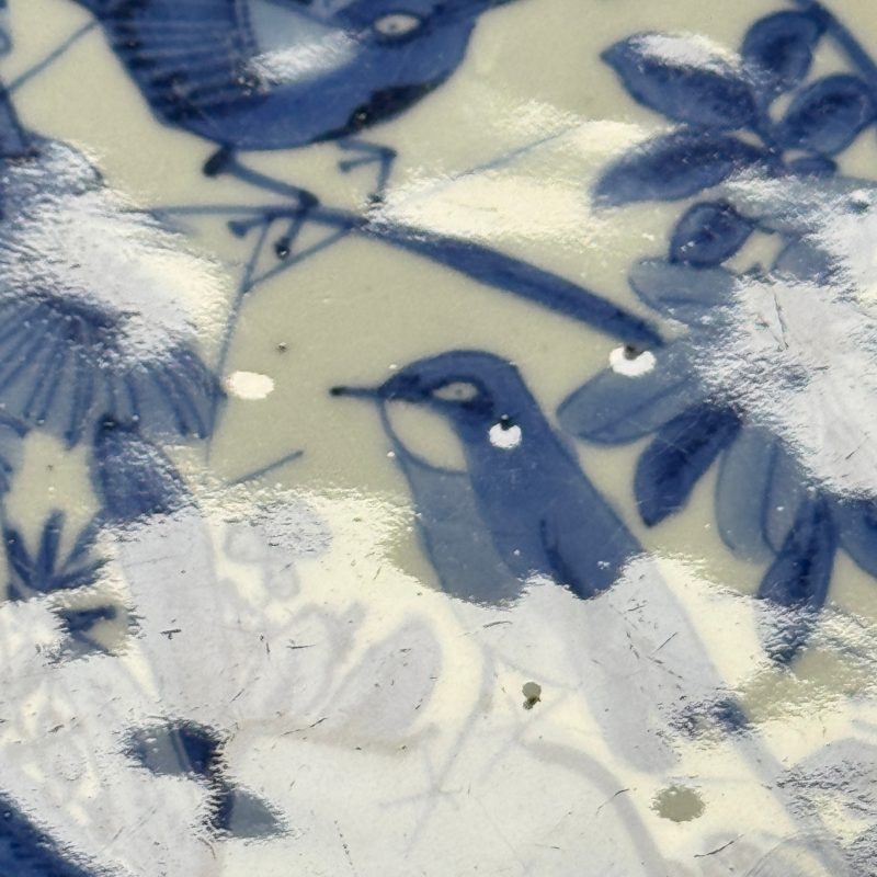 A Chinese blue and white 'Pair of Birds' plate - 图8