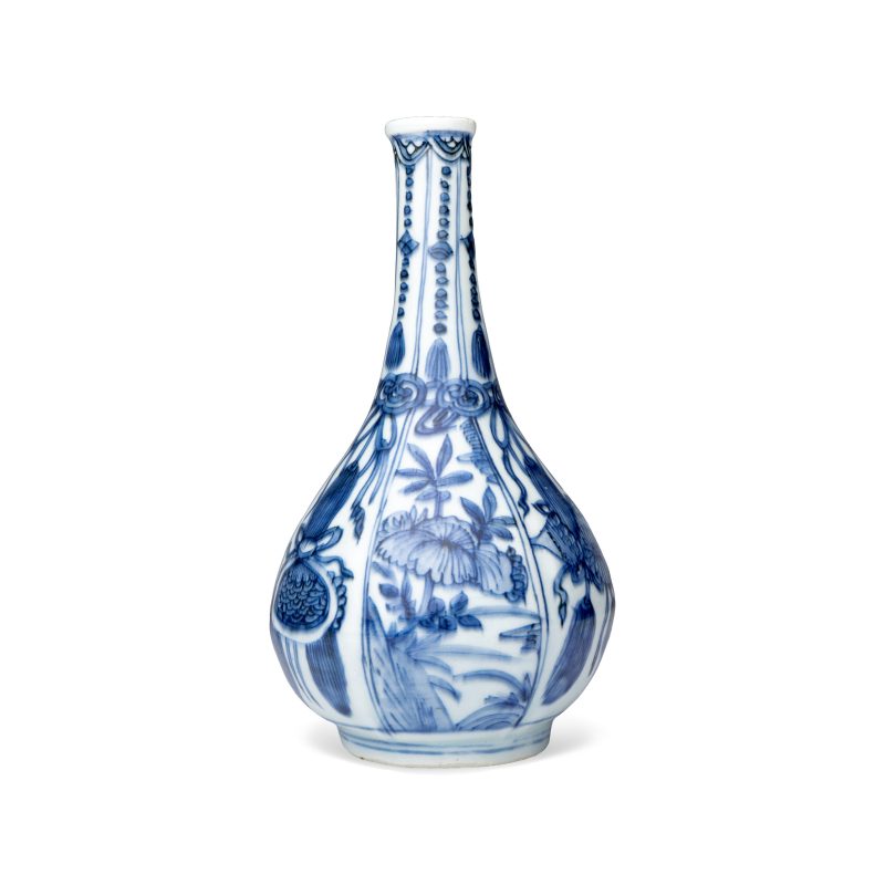 A Chinese blue and white 'Auspicious Emblems and Peonies' pear-shaped vase - 图6