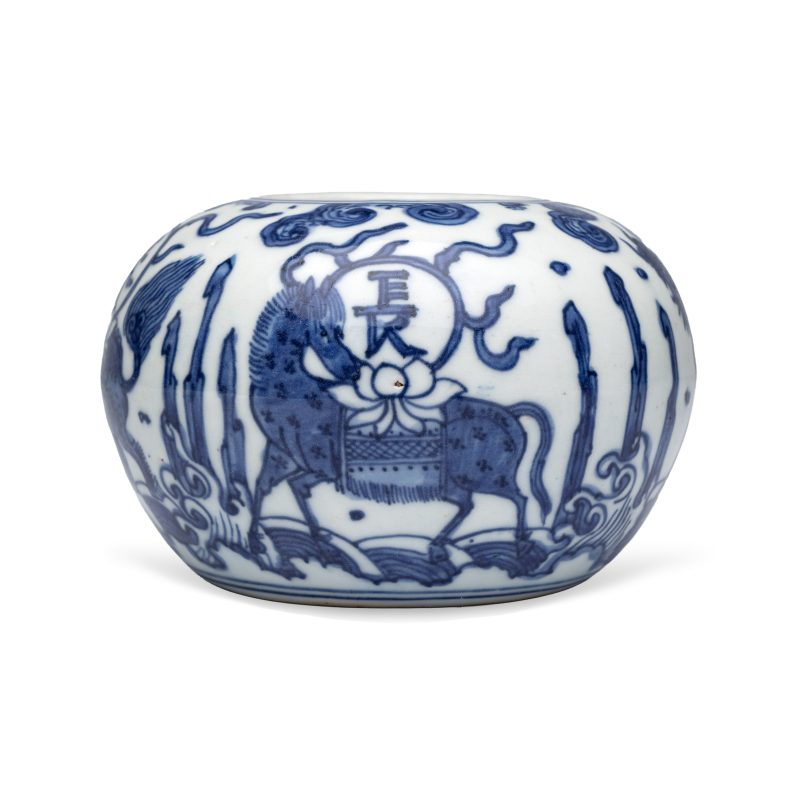 A Chinese blue and white globular water pot - 图4