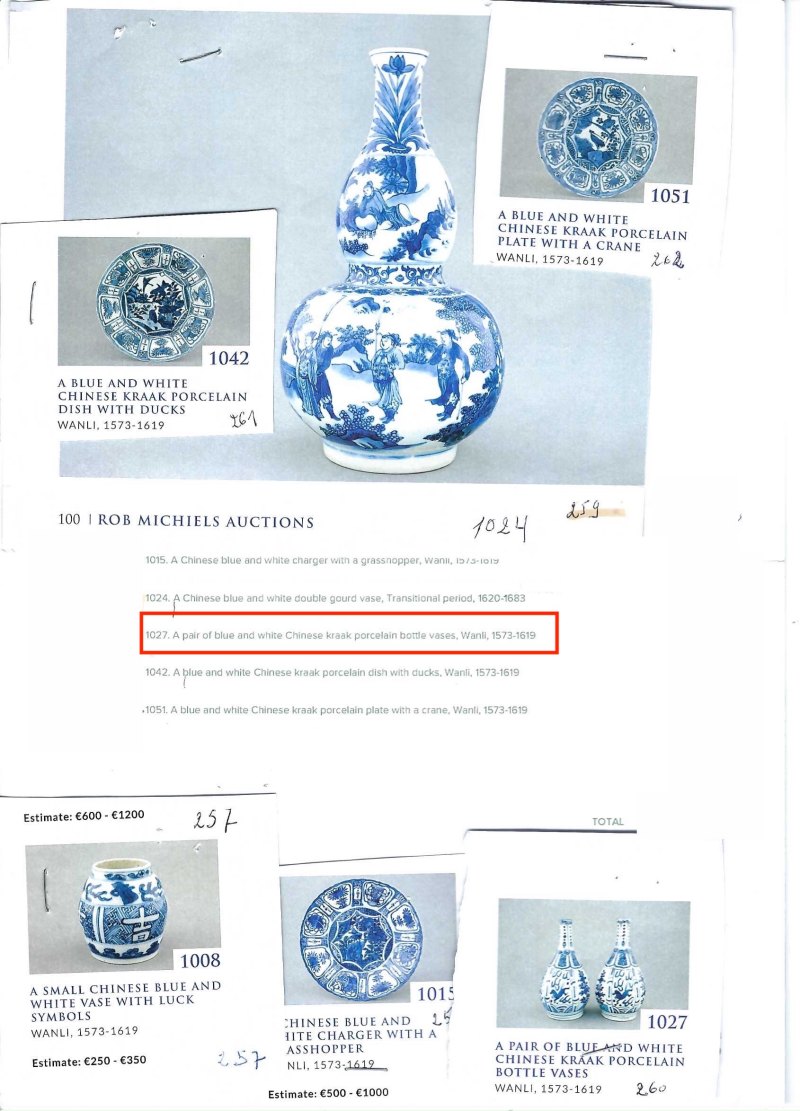 A pair of Chinese blue and white 'Flying Horses' pear-shaped bottle vases - 图18