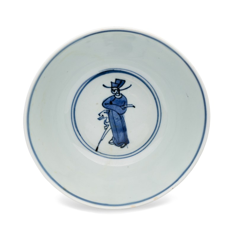 A Chinese blue and white 'Fishermen' bowl - 图5