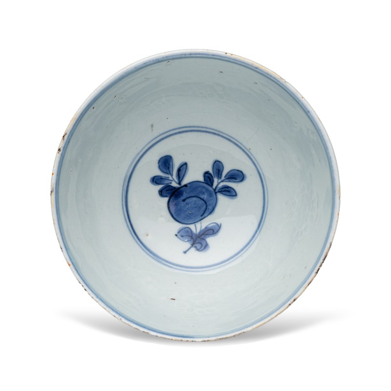 A Chinese blue and white 'Flower Scroll' stem cup - 图6