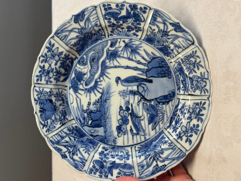 A Chinese blue and white 'Birds Beside the Water' plate - 图5