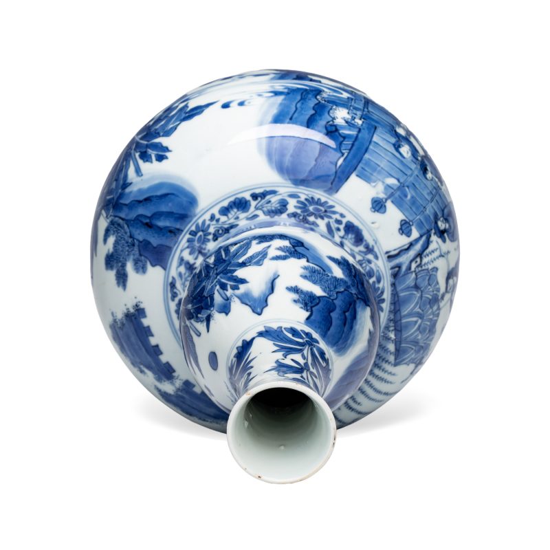 加官進爵 | A Chinese blue and white 'Jia Guan Jin Jue 加官進爵' double-gourd vase - 图5
