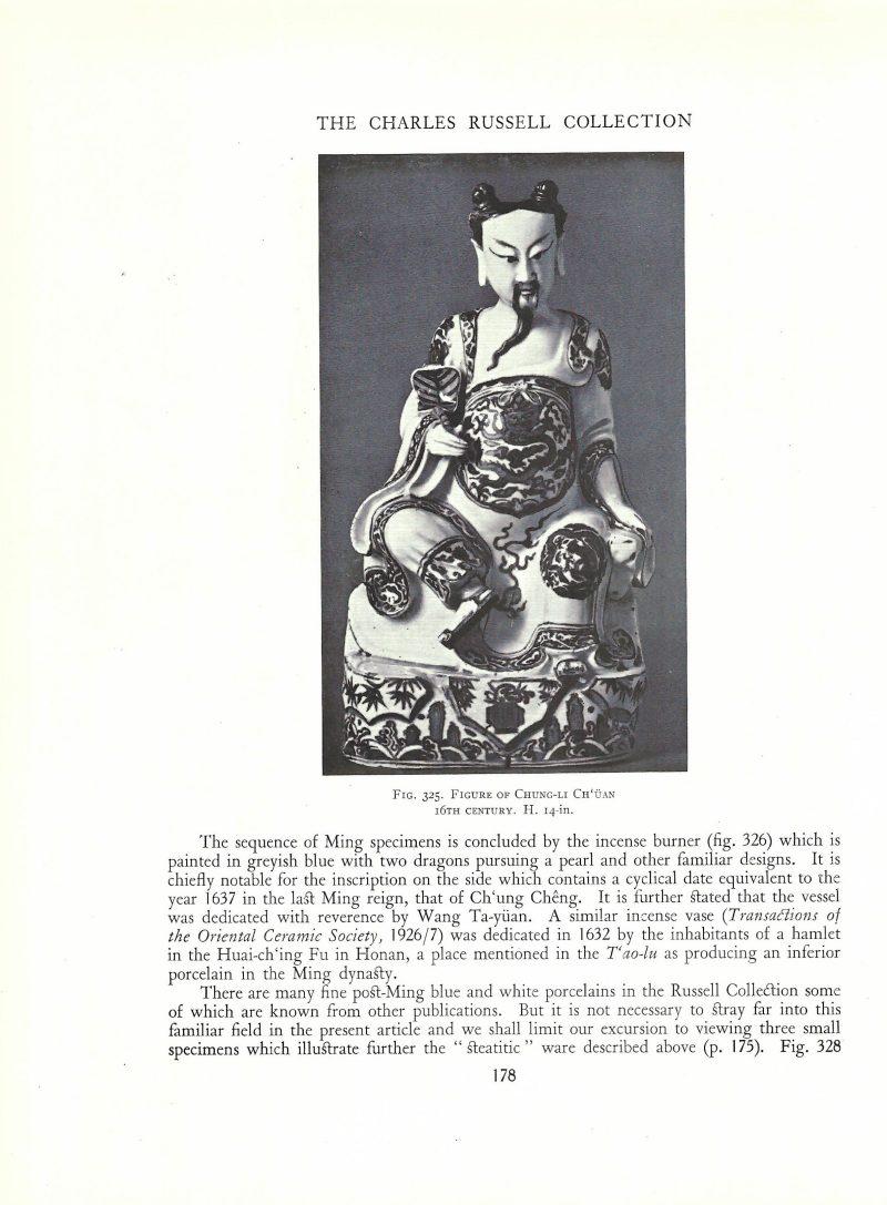 A fine Chinese blue and white figure of the immortal Zhongli Quan - 图10