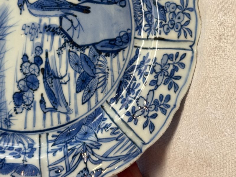 A Chinese blue and white 'Birds Beside the Water' plate - 图6