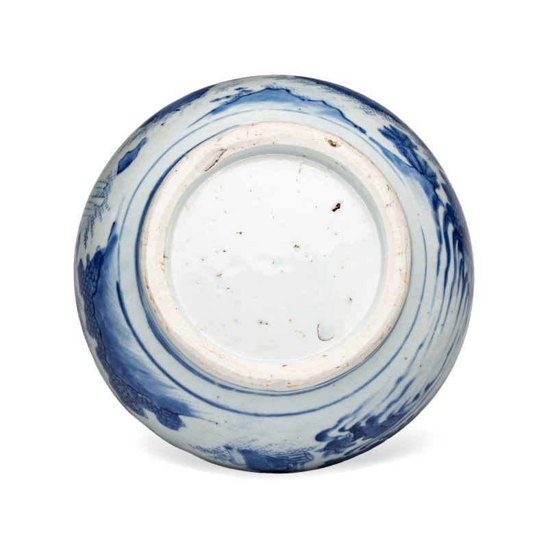 竹林七賢 | A Chinese blue and white 'Zhu Lin Qi Xian 竹林七賢' bottle vase - 图6