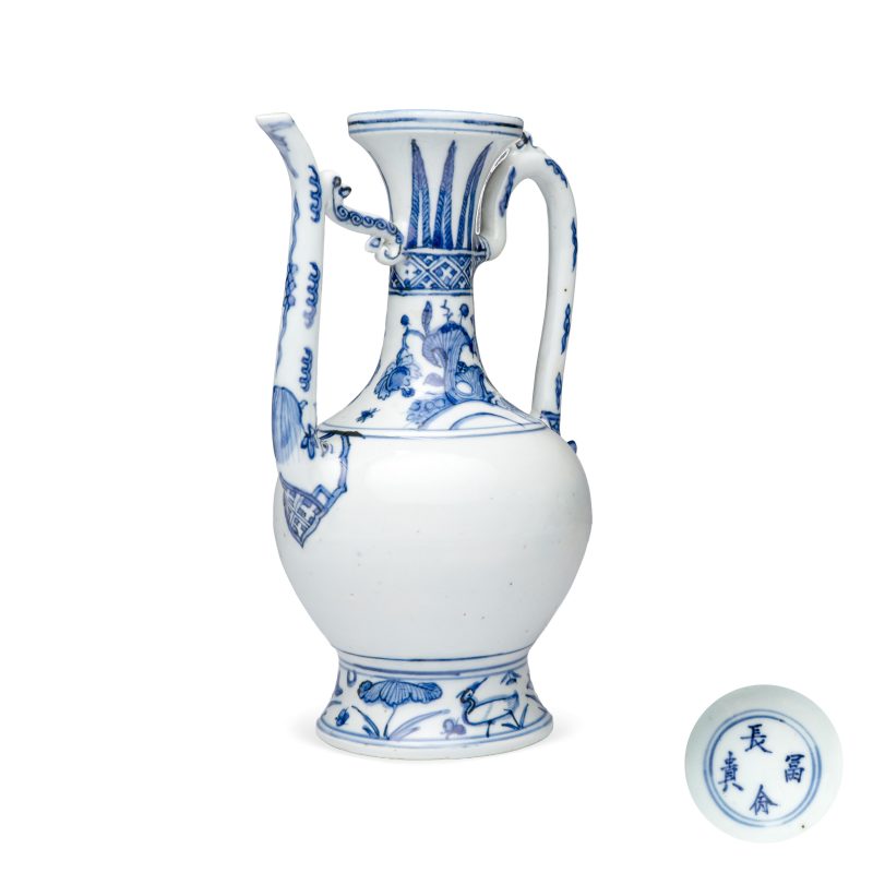 A Chinese blue and white ewer for the Persian market