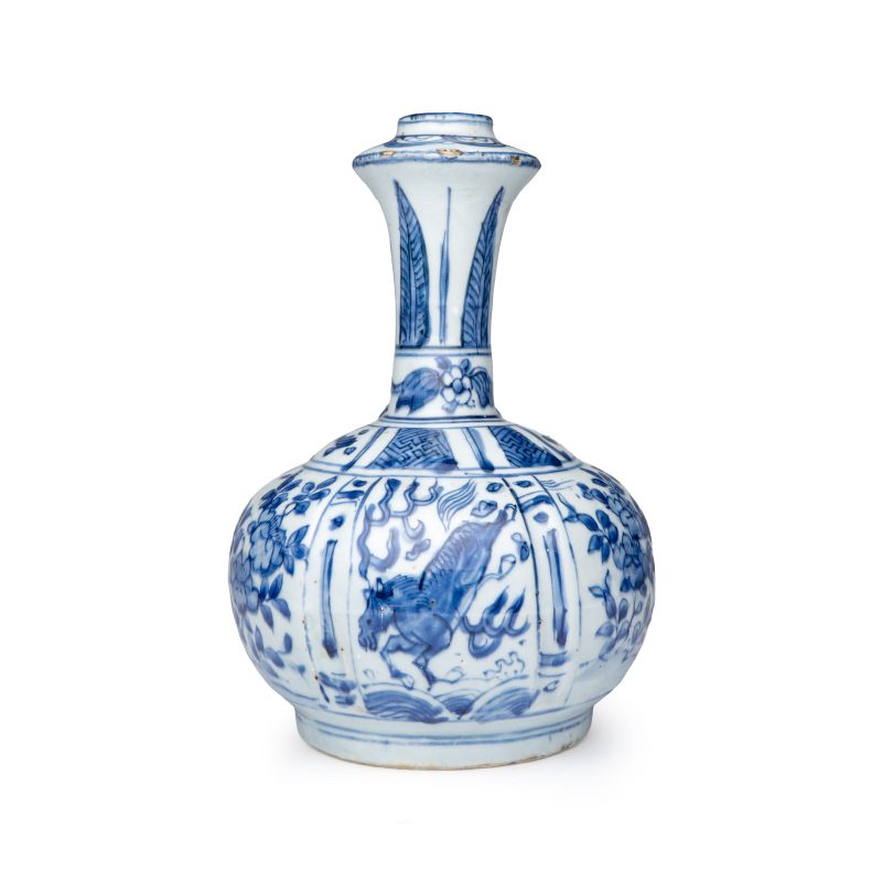 A Chinese blue and white 'Flying Horses' kendi - 图3
