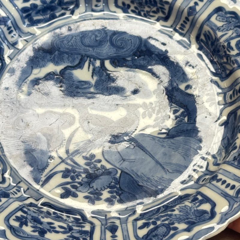 A Chinese blue and white 'Pheasants' plate - 图12