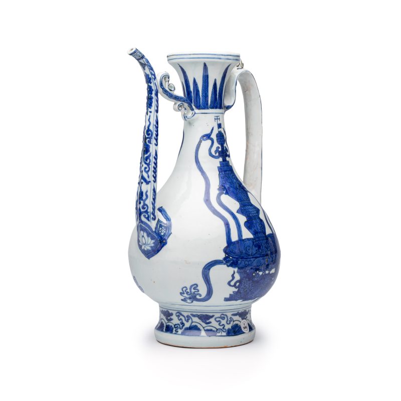 A Chinese blue and white 'Magic Fountain' ewer - 图2