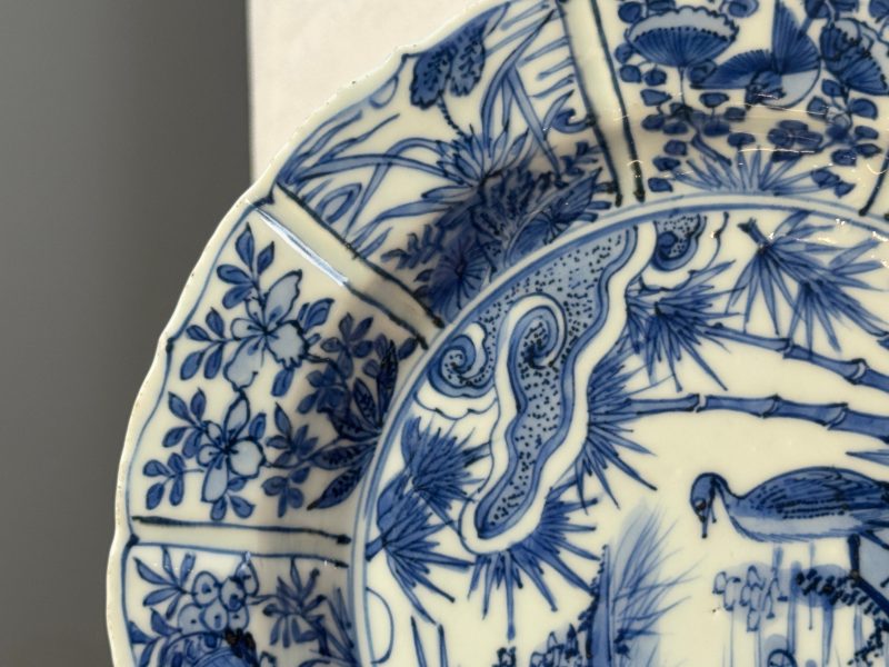 A Chinese blue and white 'Birds Beside the Water' plate - 图8