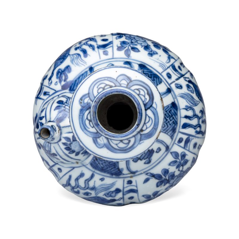 A Chinese blue and white 'Flying Horses' kendi - 图6
