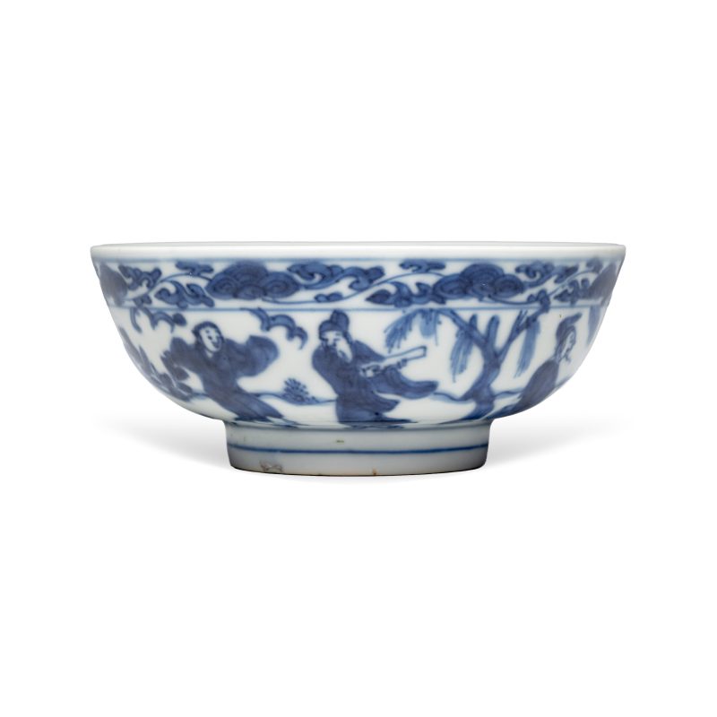 A Chinese blue and white'Immortals' shallow bowl - 图2