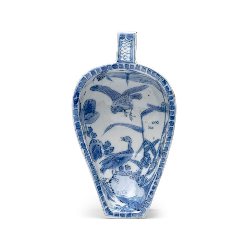 A rare Chinese blue and white scoop-shaped 'Geese' vessel - 图4