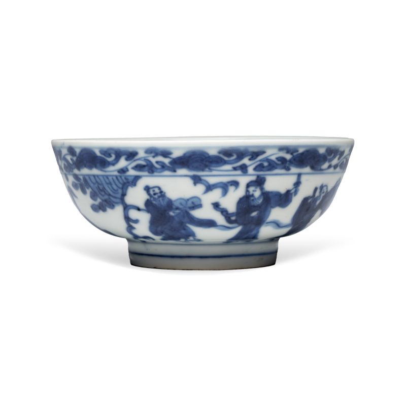 A Chinese blue and white'Immortals' shallow bowl - 图3