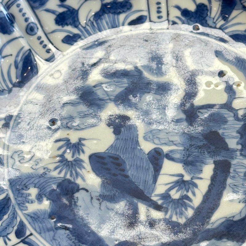 An extremely rare Chinese blue and white 'Eagle' plate - 图11
