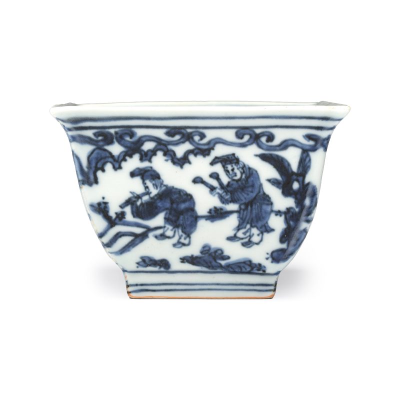 A Chinese blue and white square bowl with figural design - 图5