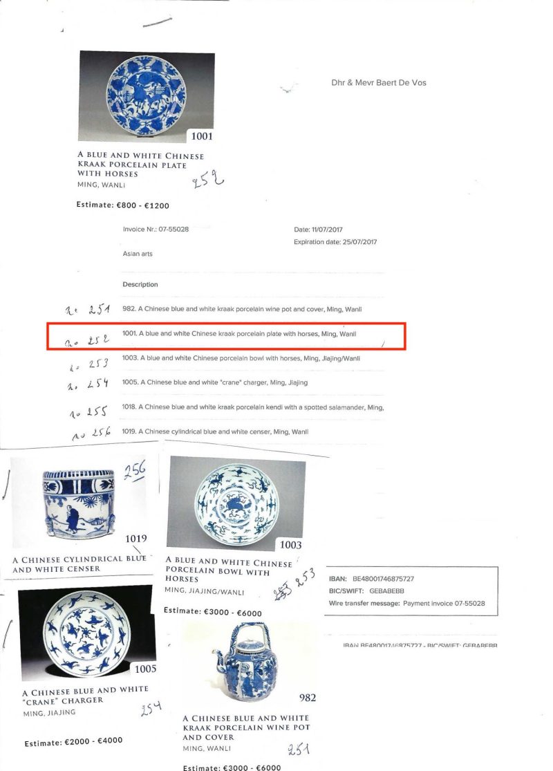 A Chinese blue and white 'Horses' plate - 图3
