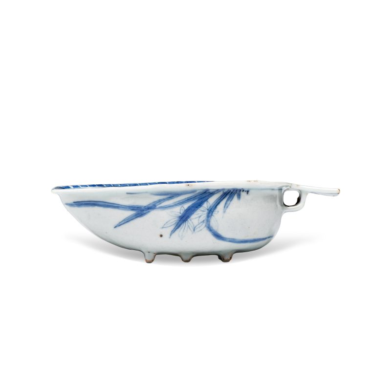 A rare Chinese blue and white scoop-shaped 'Geese' vessel - 图5