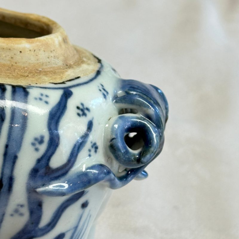A Chinese blue and white 'Luduan' incense burner - 图27