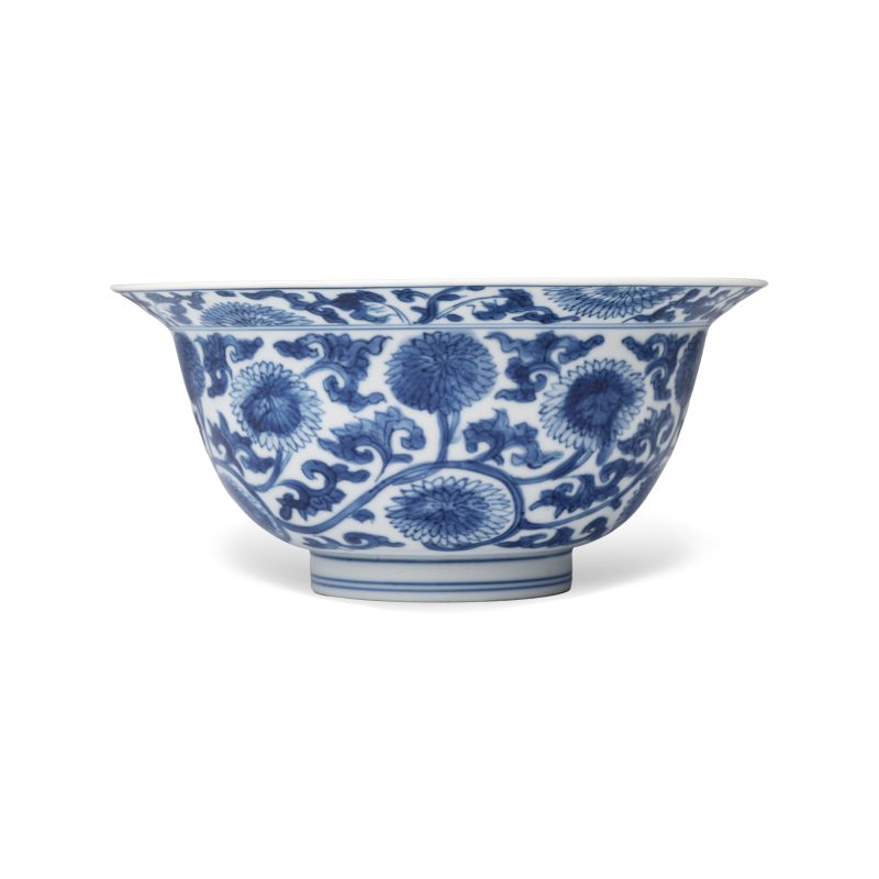 A Chinese blue and white 'Floral Scrolls' bowl - 图4