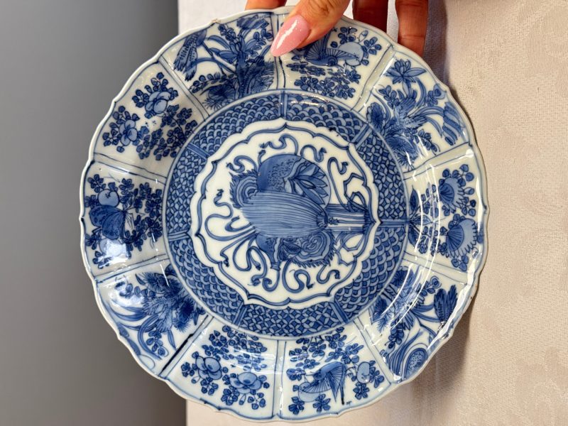A Chinese blue and white 'Double Gourd' plate - 图5