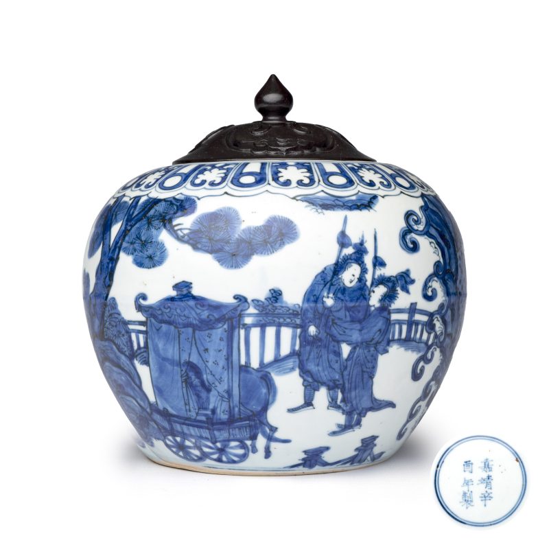 A rare Chinese blue and white weiqi jar - 图1