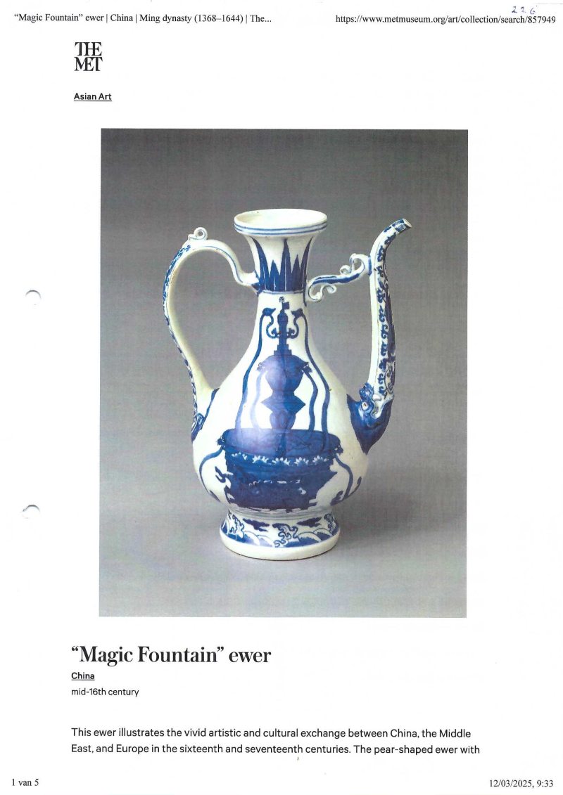 A Chinese blue and white 'Magic Fountain' ewer - 图10